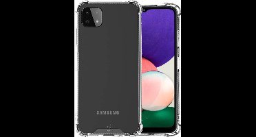 Hoesje geschikt voor Samsung Galaxy A22 5G - Anti Shock Proof Siliconen Back Cover Case Hoes Transparant