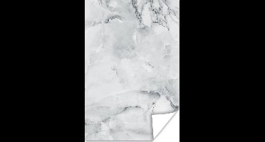 Poster Marmer - Aderen - Grijs - 20x30 cm