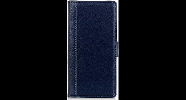 Shop4 - Geschikt voor Xiaomi Redmi 9T Hoesje - Wallet Case Grain Donker Blauw