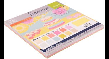 Vaessen Creative Cardstock - Paaskleuren - 30,5 x 30,5 cm - 60 vellen - Glad - 216 g