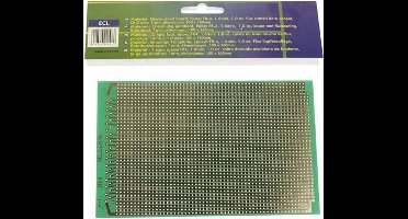 Velleman Eurocard, 100 x 160 mm, type volle lijn, enkelzijdig, eurodin DIN41612 en DIN41617, set van 25 stuks, epoxy FR-4, groen