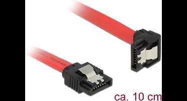 SATA 6 GB/s kabel rechtstreeks naar beneden naar beneden schuine schuine 10 cm rood