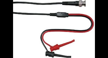 Coaxkabel 1M - Bnc Mannelijk + 2 Miniatuur Klemtestpennen