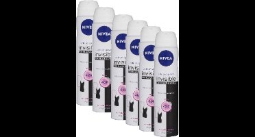6x 150ml Nivea Invisible Black and white deodorant