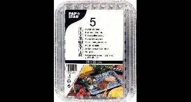 Papstar Wegwerp Schalen Aluminium - 5 Stuks