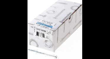 Spaanplaatschroef - Pozidrive 2 - 5,0 x 100mm - Deeldraad - Verzinkt (200 stuks)