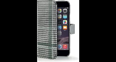 Celly iPhone 6 Plus Icon Pied De Poule Wallet Case Black