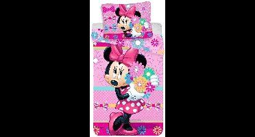Minnie Mouse Dekbedovertrek Flowers 140 x 200 cm