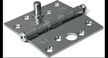 DULIMEX kogellagerscharnier met dievenpen rechte hoeken 89 x 89mm SKG*** verzinkt staal