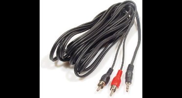 "KRAM XA297 5m 3.5mm Zwart, Rood audio kabel"