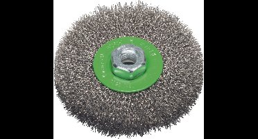 M14 SCHIJFBORSTEL 115 GEGOLFD 0.3 INOX