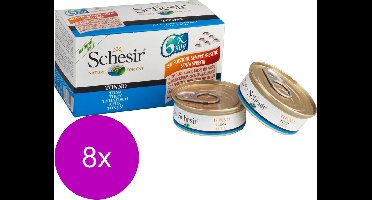Schesir Kat Mp Blik Gelei 6x50 g - Kattenvoer - 8 x Tonijn