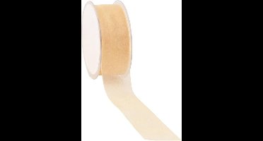 Goud Organzalint 40 mm / 50 mtr.