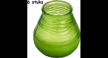 Bolsius Lowbois Windlichtkaars - Lime groen - 6 stuks