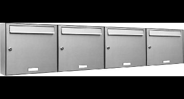 4 personen adressen brievenbus systeem RVS