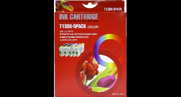 Merkloos T1301/2/3/4 10-pack Zwart en Kleur - Geschikt voor Epson