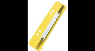 Kangaro - snelhechterstrip - geel - 2-gaats - 38 x 148 mm - doos a 100 stuks - 07060-07