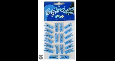 20 mini knijpers blauw