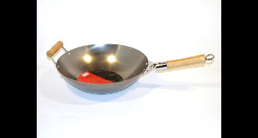 Cookinglife Wokpan Voccelli - Plaatstaal - ø 35 cm - zonder anti-aanbaklaag