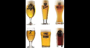 Balvi Bierglas set l'Hédoniste - Glas - Helder - Set van 6