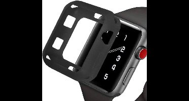 Hoesje geschikt voor Apple Watch Series 4 (40mm) - Siliconen TPU Gel Case van iCall - Zwart
