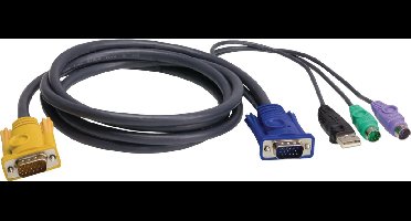 ATEN 2L-5303UP PS/2 VGA aansluitkabel, zwart, 3 m