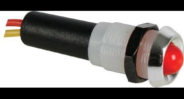 Led Lamp 24V Rood - Chromen Behuizing