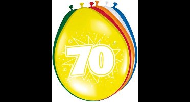 16x stuks Ballonnen versiering 70 jaar
