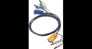 KVM Kabel VGA Male / 2x PS/2-Connector / 2x 3.5 mm Male - Aten SPHD15-Y / 2x Connector 3.5 mm 5.0 m