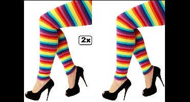 2x Legging Regenboog mt.M/L
