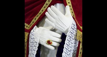 Handschoenen wit katoen dik luxe