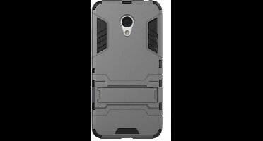Shop4 - Meizu M3 Note Hoesje - Harde Back Case Armor Grijs