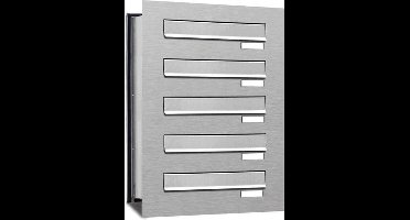 Inbouw brievenbus 5 adressen (1x5) inbouw
