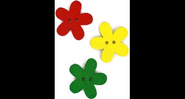 Bloemetjes knoop rd-gl-gr 20mm