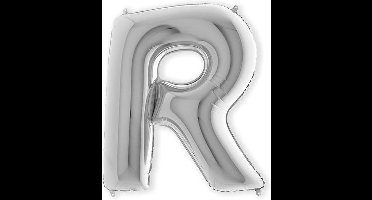 Folieballon letter R zilver (100cm)