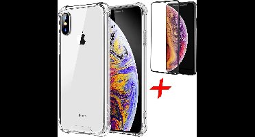 Hoesje geschikt voor iPhone X / XS - Glas Full Screen