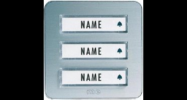 m-e modern-electronics KTA-3 A/S Belplaat Met naambord 3-voudig Zilver 12 V/1 A