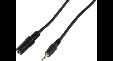 Valueline - 3.5mm stereo mannelijk - 3.5mm stereo vrouwelijk - 2,50 m - Zwart