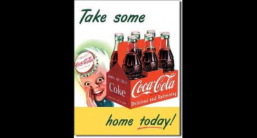 Metalen Coca-Cola Wandbord 'Take some home today'