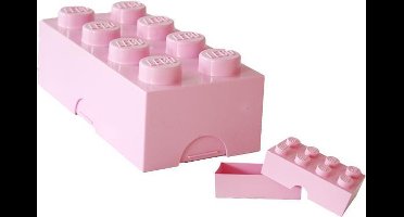 Lego Lunchbox 8-nops - Licht rose - 10 cm x 20 cm - 7,5 cm