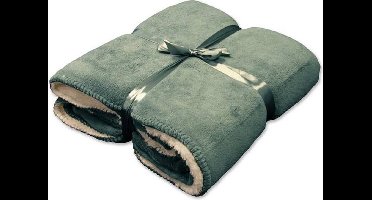 Unique Living Coby - Fleece polyester - Plaid - 130x160 cm - Teal Green