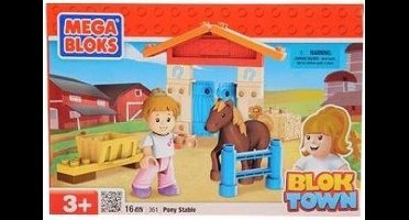 Mega Bloks Blok Town Ponystal - Constructiespeelgoed
