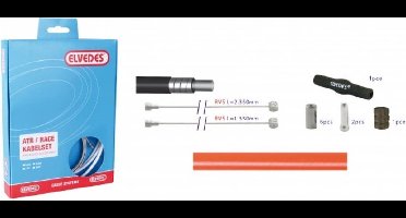 Elvedes Remkabel set atb/race universeel 5mm oranje rvs