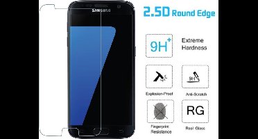 Screenprotector geschikt voor Samsung Galaxy S7 - Tempered Glass Screenprotector Transparant 2,5D 9H (Gehard Glas)