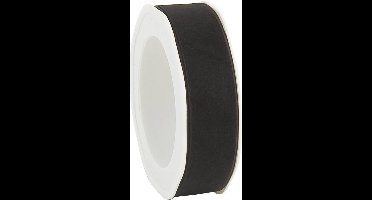 Zwart Organza lint 7 mm / 50 mtr.