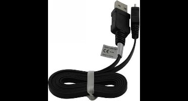 Micro USB Data Kabel Ultra Flat  - Zwart