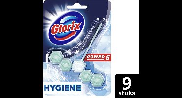 Glorix Power 5 Hygiëne Toiletblokken - 9 stuks - Voordeelverpakking