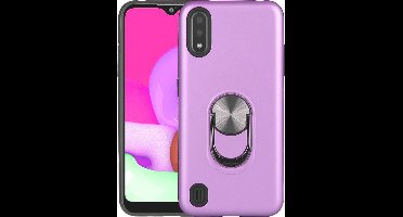 Hoesje Geschikt Voor Samsung Galaxy A10 hoesje Shockproof Armor case - back cover – TPU – Licht Paars