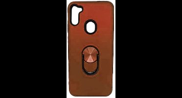 Hoesje Geschikt Voor Samsung Galaxy A11 hoesje Shockproof Armor case - back cover – TPU – Wijn Rood