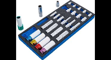 BGS Dopsleuteldoppen, zeskant, diep 11– 22 mm E-profiel E10 - E22, 26 delig